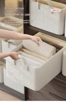 Organizador De Ropa Plegable De Marco Metálico 1/2 Piezas Caja De Almacenamiento Para Jeans Y Pantalones Organización Del Armario Para El Hogar Estilo Moderno - details 2