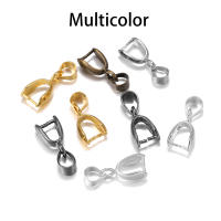 50Pcs Clip De Colgante De Cobre De Color Plateado Para Joyería DIY Conectores De Hebilla Para Collares Accesorios De Joyería - details 4