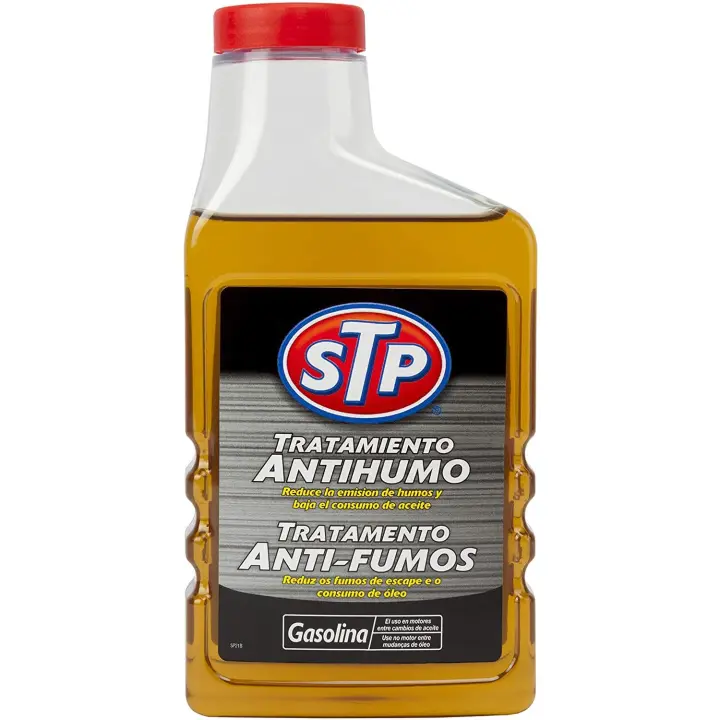 STP - STP - Gasolina y Diesel - Tratamiento Antihumo - Reduce humo del escape y consumo de aceite, llena espacios en motores desgastados para mejorar rendimiento - 450 ml - 1