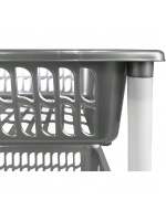 STARLEY-Carrito verdulero Modelo PLFT de plástico con 4 Niveles y Ruedas, cestas apilables portaobjetos, Frutas, Verduras, Cocina, baño (85 x 40 x 30cm) - details 7