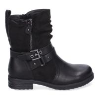PuntoSalao Botines planos estilo motero para mujer color negro F6603 - losBotines planos estilo motero biker para mujer color negro F6603son una adición imprescindible a tu guardarropa - details 0