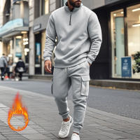 Conjunto Deportivo Casual Para Hombres Verano Otoño Invierno Con Cierre De Cremallera Y Veludo Tejido De Poliéster Talla S a XXXL - details 133