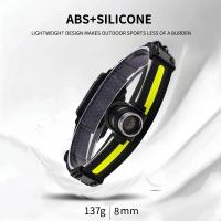 Linterna Frontal LED Potente Con Sensor XPE+COB 7 Modos Para Pesca Y Caza Batería 18650 Luz De Cara Impermeable Con Ángulo De 180° - details 7