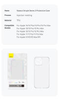 Funda Transparente Baseus Para iPhone 15 14 pro Max TPU Suave Fina Cubierta Protectora Para iPhone 13 12 11 pro Max Resistente a Arañazos Y Huellas - details 13