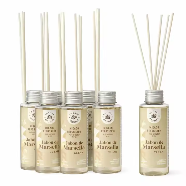 Recambio de mikado (100ml, 6pack), recambio para difusor de varillas, ambientador para el hogar y fragancia para interiores - 1