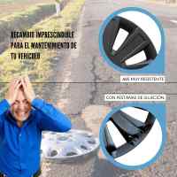 Banner - Tapacubos universales 14 pulgadas diseño Luxe Santander ABS Resistente (4 uds) negro 18980