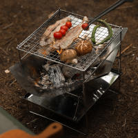 Estufa De Campaña Bonfire Portátil Para Acampar Y Jardines Al Aire Libre Con Grill De Acero Inoxidable Plegable Para Combustible De Madera - details 2