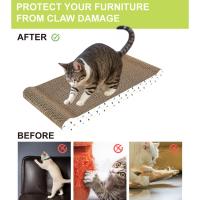 Tablero De Rasguñado Para Gatos De Cartón Duradero Con Níscopia Reversible Para Interiores Matriz De Rasguñado Para Gatos - details 1