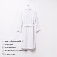 Scalpers Home Albornoz de Algodón 100% - 360GSM Gris con Ribetes Azules - Elegante y Sofisticado - details 10