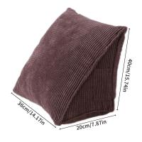 Cojín De Apoyo Tríangular Para Espalda En Tela De Charol Microfibra Almohada Suave Para Sofa Lectura Soporte De Posición Para Cama Oficina Decoración Del Hogar - details 0