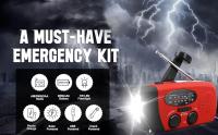 Actualización Solar portátil de emergencia de Radio Meteorológica de mano manivela AM / FM NOAA radios de supervivencia with interior LED 2000mAh Banco de Energía para el teléfono inteligente para el hogar al Aire Libre camping Viajes earthismo - details 0