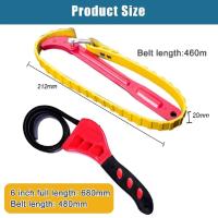 Ajustable Strap Opener Herramienta De Desmontaje De Cartridaje Acordeón De Largo Plegable Herramienta De Desmontaje De Filtro De Aceite Y Llave De Cadena - details 3