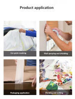 Cinta Adhesiva De Cubierta Blanca Para Pintura De Coche Decoración De Papel Impermeable 20m/Rol Cinta De Maskining Para Proyectos DIY - details 7