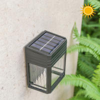 Lámpara Solar Exterior AK-5154 Impermeable Sensibilidad Al Sol Para Jardín Villa Nocturna Luz De Pared Cuadrada De Titanio - details 1