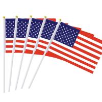 Bandeja De Bandera Estadounidense Miniatura 50pcs 14x21cm Con Palo De 30cm Bandera De Estados Unidos Para Mano En Stock - details 3