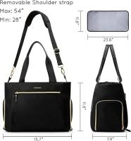 Breast Pump Bag Diaper Tote Bag with 15 Inch Laptop Sleeve Fit Most Breast Pumps - details 8