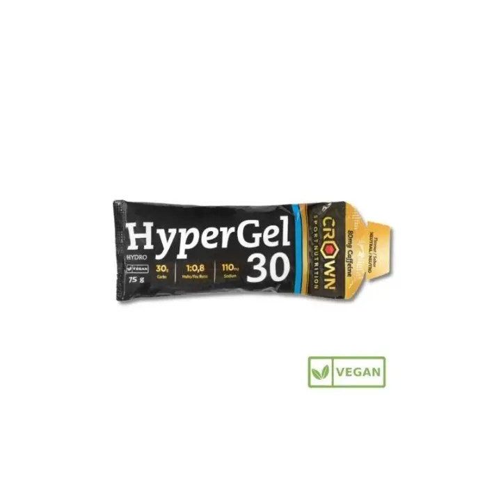 Gel Energético Crown Sport Nutrition Hypergel 30 Hydro Sabor Neutro con Cafeína - 1