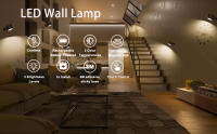 Lámpara De Pared Magnética Sin Cable Con LED Y Control Remoto 3 Documentos Intensidad Variable Cargable Por USB Para Dormitorio - details 2