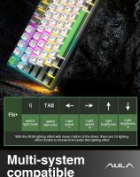 Teclado Mecánico AULA F98X 99 Teclas Tri-modo Intercambiable RGB Ajustable Para Juegos De Esports Con Interruptores Magnéticos - details 9