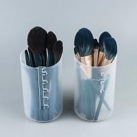 Organizador De Maquillaje Con Tapa Y Ajuste De Altura 1PC Copo De PVC Transparente Para Almacenamiento Y Exhibición De Cepillos De Maquillaje Protección Contra Polvo - details 2