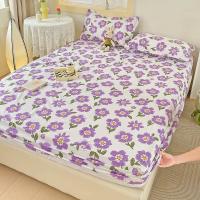 Juego De Sábanas Elásticas MissDeer Para Cama Doble Con Estampado De Flores Sin Fundas De Almohada Tamaño Single Queen King Cubierta De Cama 100% Poliéster - details 1