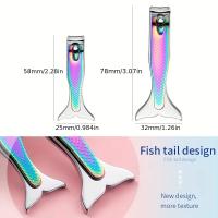 Recortadores De Uñas De Acero Inoxidable Mermaid Nuevo Set De Dos Piezas Para Hombres Y Mujeres Uso Doméstico Recortadores De Uñas Para Dedos Y Pies - details 4