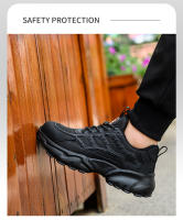 Zapatos De Seguridad Para Hombre Ligeros Y Protegentes Zapatillas De Trabajo Transpirables Antipinchazos Sin Metal En La Punta - details 3