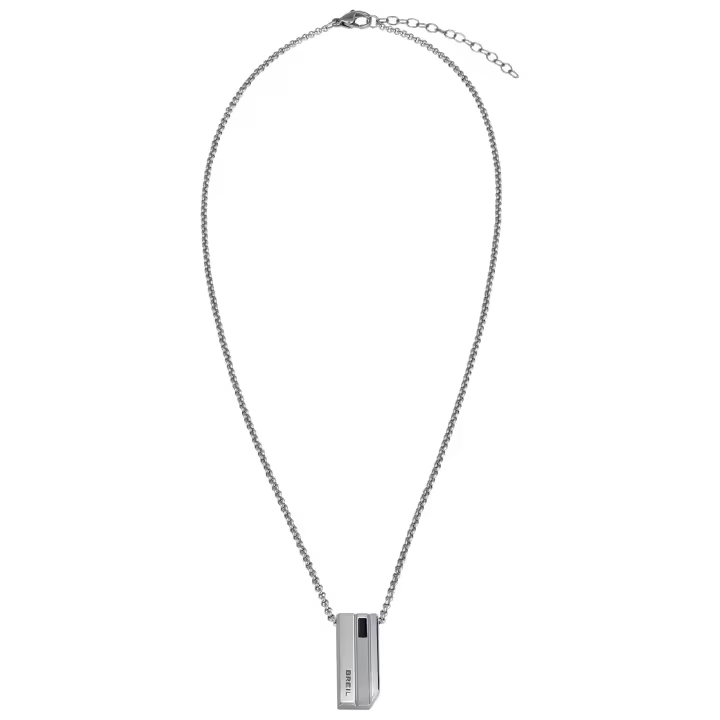 JOYAS BREIL colección JOINT, COLLAR DE HOMBRE COLOR PLATA Talla 52 con CRISTAL - TJ2950 - 1
