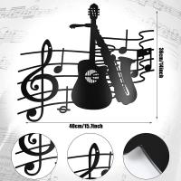 Arte De Pared HelloYoung Con Guitarra Y Saxofón Metal Para Cocina Baño Sala De Estar Dormitorio Escultura Colgante De Música - details 2