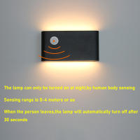 Lámpara De Pared Moderna LED Con Sensor De Movimiento Exterior Impermeable Para Iluminación De Jardín Pasillo Y Courtyard Color Blanco/Negro/Ceniza - details 1