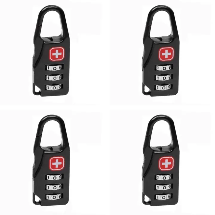 Cerradura De Seguridad Mini Aleación Para Equipaje Viaje Exterior Cerradura De Combustión Para Manillar De Bolsos Y Mochilas Anti-Robo Con Código De Combustión - 1