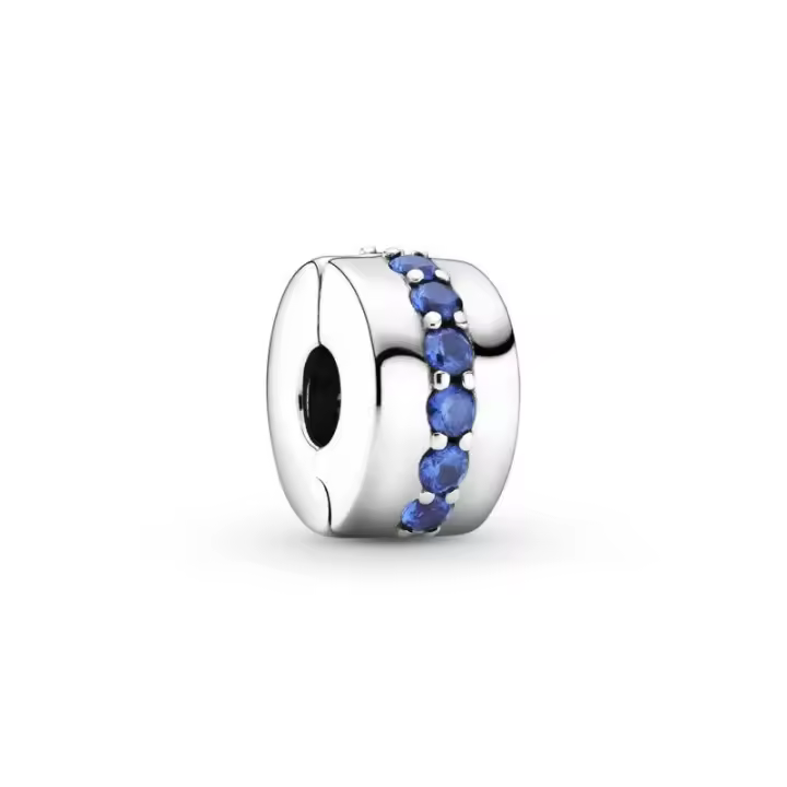 Clip Pandora Destellos Azules 791972C01 en plata - 1