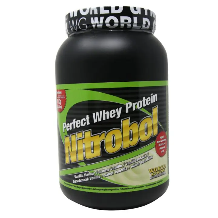 Nitrobol - Proteína Concentrada de Suero con BCAA, Glutamina y Digezyme® 1 kg,2kg,4kg diferentes sabores - Rápida Digestión y Síntesis Muscular - World Gym - Olympus Sport Nutricion - 1