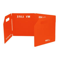Estufa De Gas Plegable Con Pantalla Antiviento De Acero Inoxidable Cuatro Plegado Caseta Viento Prueba Para Camping BBQ Quemador Pantalla - details 11