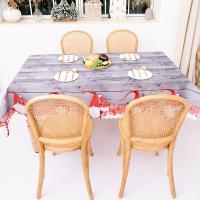 Mantel Navideño De 140x180cm Decorativo Plegable Para Fiesta De Año Nuevo En Casa Tela Estampada Rayada Para Mesa De Comedor - details 1