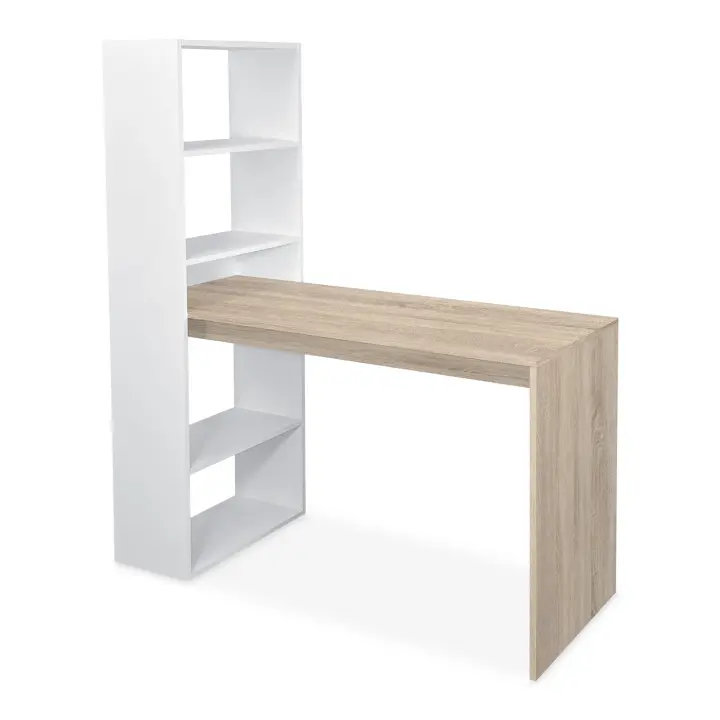 Mesa Escritorio con estantería Oxford - 3 estantes Fabricado en España - Materiales alta calidad - Somnia Descanso - 1