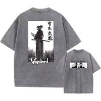 Camiseta De Manga Corta Para Hombre Estilo Harajuku Vintage Con Estampado De Anime Vagabond Cotton Suave Camiseta Casual De Verano Top Holgado - details 1