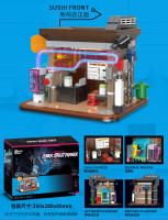 Bloques De Construcción Cyberpunk DECOOL Con LED Tienda De Café Y Restaurante De Sushi Juguetes Para Niños Regalos De Cumpleaños - details 4