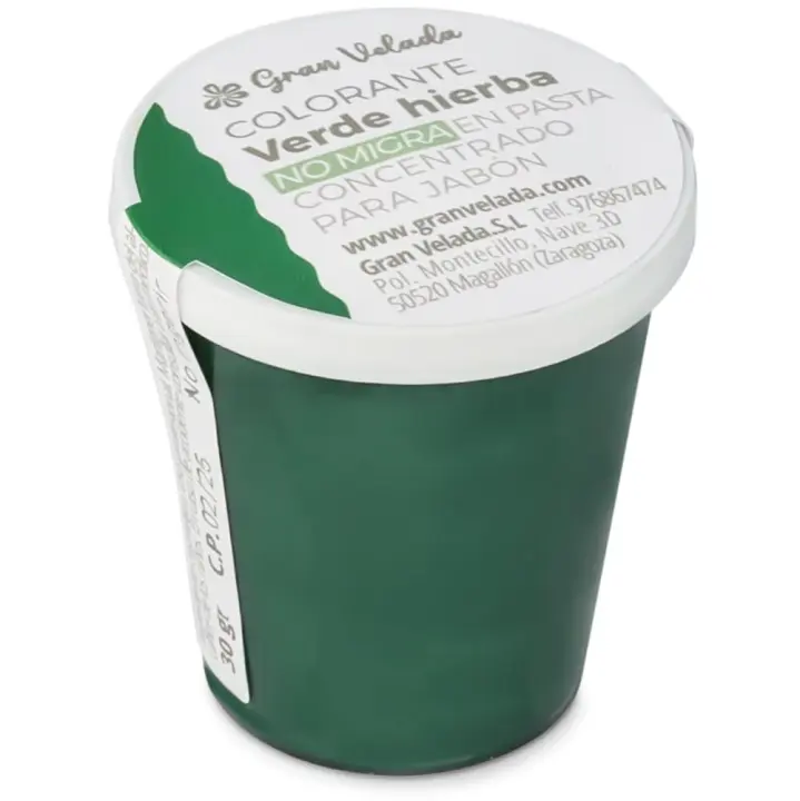 Colorante Verde Hierba No Migra en Pasta Concentrado para Jabon | Gran Velada: Ideal para Crear Jabones Vibrantes y Llamativos. Made in Spain. - 1