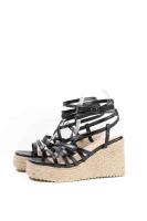 Sandalias cuñas altas con plataforma de espartos para mujer con tiras cruzadas Mynzi - details 0