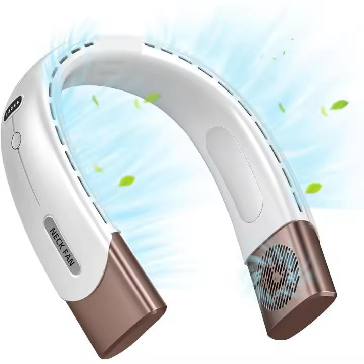 Ventilador de Cuello portátil, ventilador sin Aspas con Manos libre, Katería de 3000 mAh, 360 ° ultra Silencioso ventilador personal, Pantalla LED de 5 velocidades sin Aspas - 1