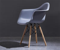 Juego de 4 sillas  con patas de madera repozabrazo, mueble estilo nórdico medieval, para escritorio, comedor, dormitorio, balcón o restaurante BAR hosteleria, OFICINA Mesa de comedor nórdica cocina - details 6