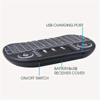 Teclado Inalámbrico Mini I8 2.4G Con Mouse De Aire Y Pantalla Táctil RGB Retroiluminada Para Android TV Box PC Conexión RF Incluye Batería - details 7