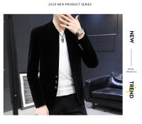 Camisa De Cuello Yuan Slim Fit En Veludo Estilo Coreano Moda Casual Para Hombres Abrigo Boutique Canario Nueva Version - details 2