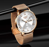 Reloj De Mujer LIGE Moda Ultrafino De Lujo Con Correa De Malla Cronógrafo Cuarzo Deportivo Casual Fecha Resistente Al Choque Manos Luminosas Agua Resistente - details 10