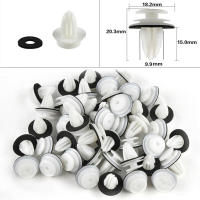 50 PCS Abrazaderas De Panel De Puerta Con Selladores Y Tornillos Retenedores De Parachoques Accesorio De Coche Nylon - details 0