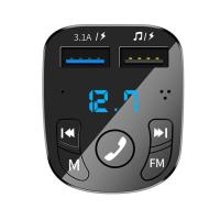 Transmisor FM Bluetooth Inalámbrico Para Coche Kit De Manos Con Cargador USB Doble 2.1A Reproductor De MP3 TF Card U Disk AUX Player - details 1