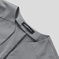 Incerrun Chaqueta De Hombre Color Sólido Con Costuras Abiertas Manga Larga Irregular Ropa Casual De Invierno Estilo Callejero Ajustada Tallas S-5XL - details 12