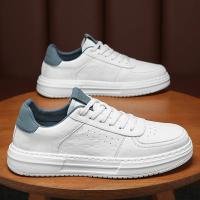 Zapatillas Casuales Para Hombre En Cuero Blanco Suela Ligera Transpirables Tenis Deportivos Para Adultos Zapatillas Hombre - details 7
