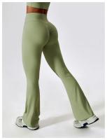 Pantalones De Yoga Para Mujer Cintura Alta Flared Transpirables Pantalones Deportivos Para Gimnasio Y Correr Talla Verdadera - details 4